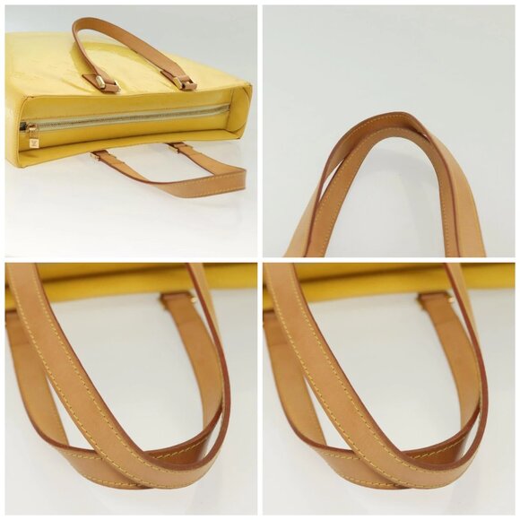 LOUIS VUITTON Monogram Vernis Columbus Tote Bag Lime Yellow M91047 Auth ep10370 - Picture 16 of 16